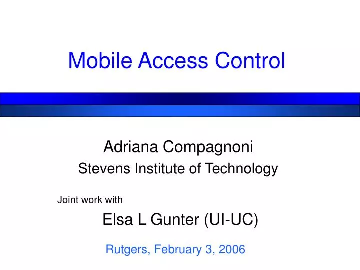 mobile access control