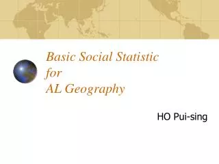 Basic Social Statistic for AL Geography