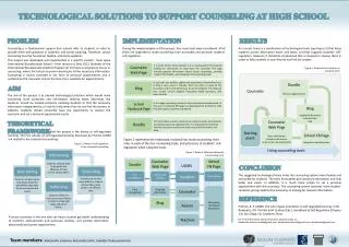 TECHNOLOGICAL SOLUTIONS TO SUPPORT COUNSELING AT HIGH SCHOOL