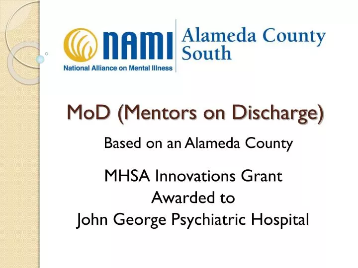 mod mentors on discharge