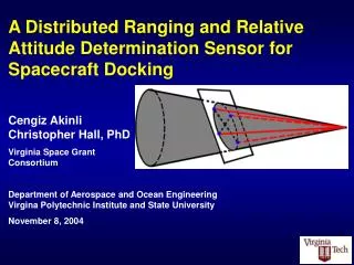 A Distributed Ranging and Relative Attitude Determination Sensor for Spacecraft Docking
