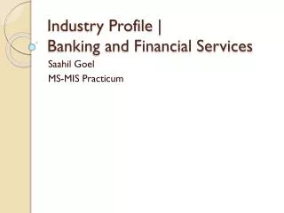 Industry Profile | Banking and Financial Services