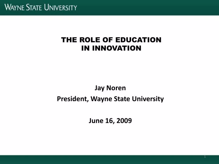 the role of education in innovation