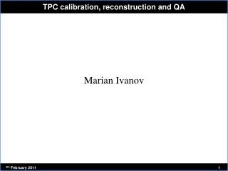 TPC calibration, reconstruction and QA