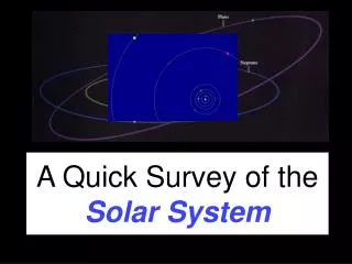 A Quick Survey of the Solar System