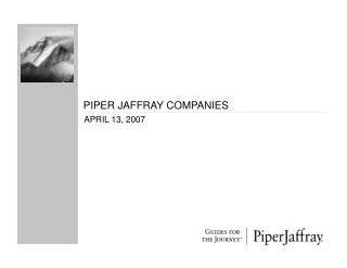 PIPER JAFFRAY COMPANIES