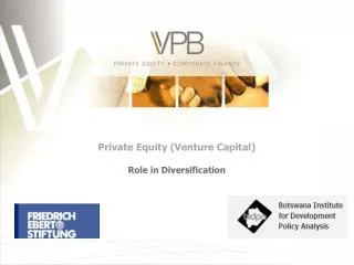 Private Equity (Venture Capital) Role in Diversification