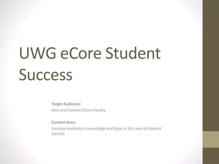 uwg ecore student success