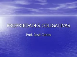 propriedades coligativas