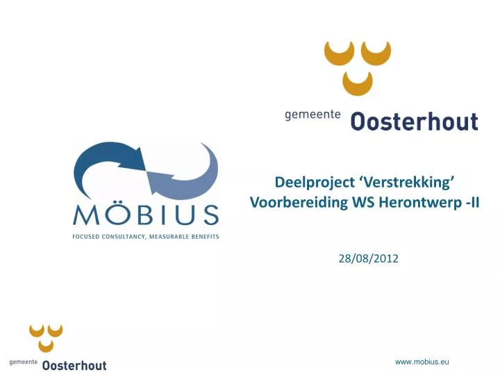 deelproject verstrekking voorbereiding ws herontwerp ii