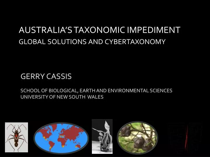 australia s taxonomic impediment global solutions and cybertaxonomy