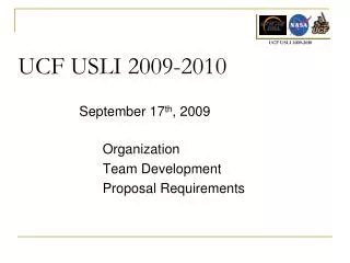 UCF USLI 2009-2010