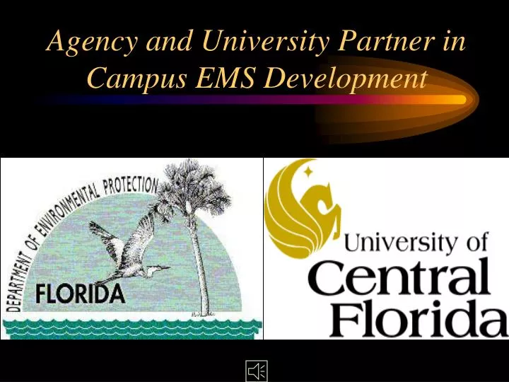 agency and university partner in campus ems development