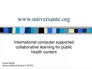 www universante org