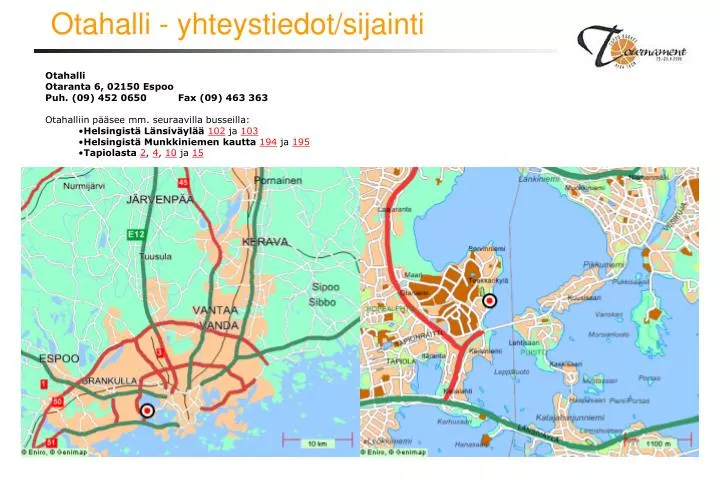 otahalli yhteystiedot sijainti