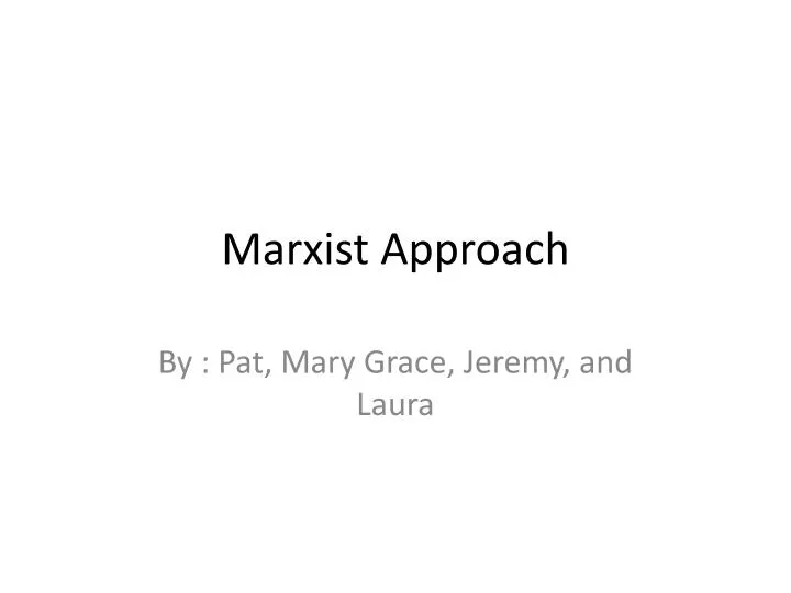 marxist approach