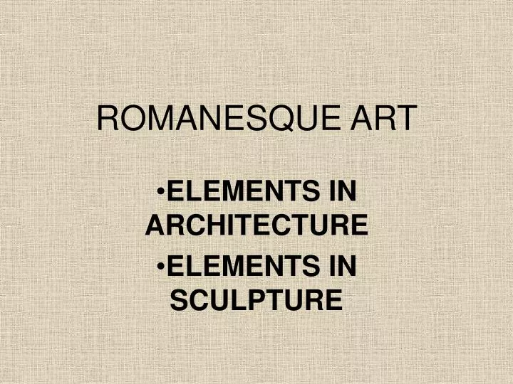 romanesque art