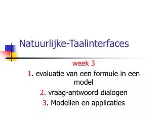 natuurlijke taalinterfaces