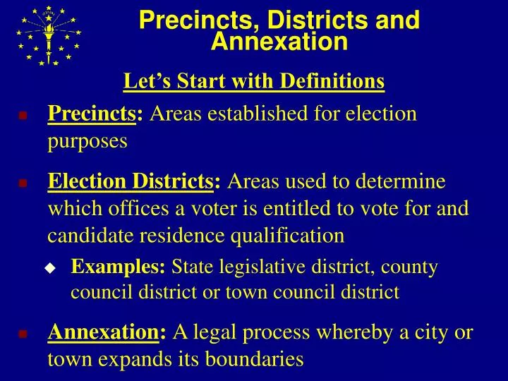 precincts districts and annexation