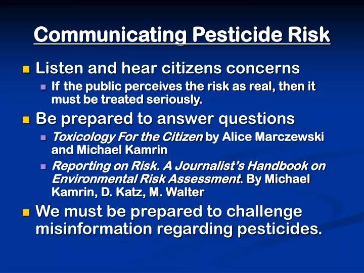 communicating pesticide risk