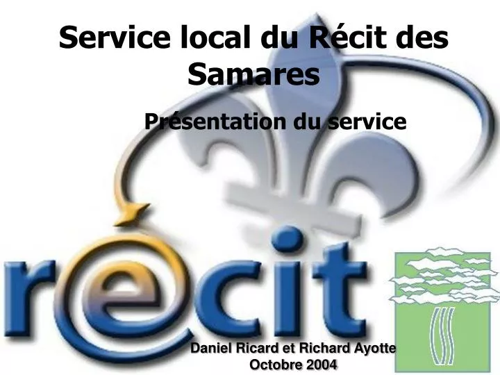 service local du r cit des samares