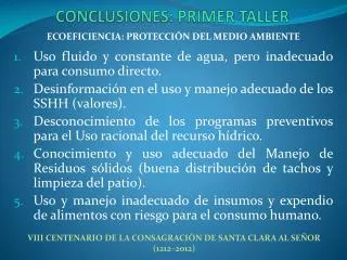 conclusiones primer taller