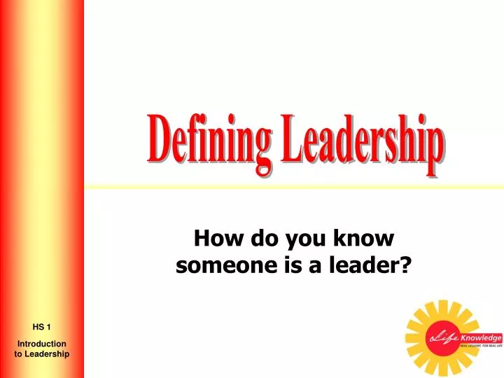how do you know someone is a leader
