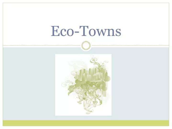 eco towns