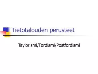 tietotalouden perusteet