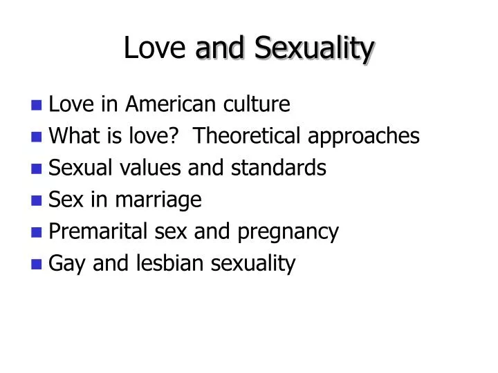 love and sexuality