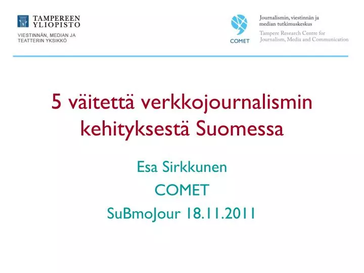 5 v itett verkkojournalismin kehityksest suomessa