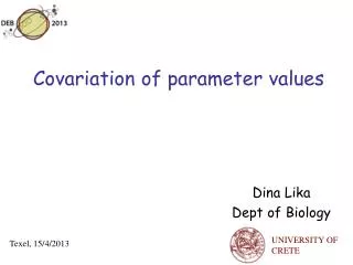Covariation of parameter values