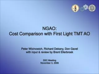 NGAO: Cost Comparison with First Light TMT AO