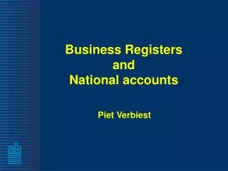 Business Registers and National accounts