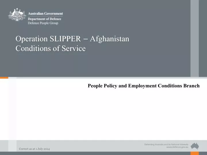 operation slipper afghanistan conditions of service