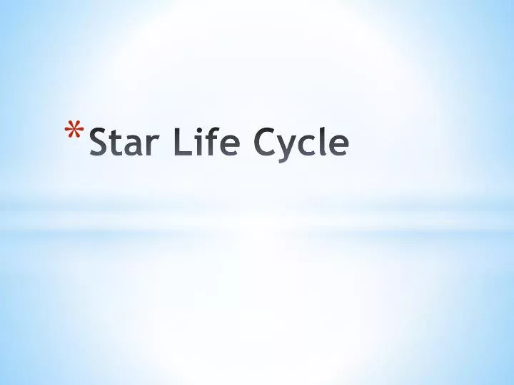 star life cycle