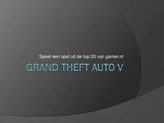 speel een spel uit de top 20 van gamer nl