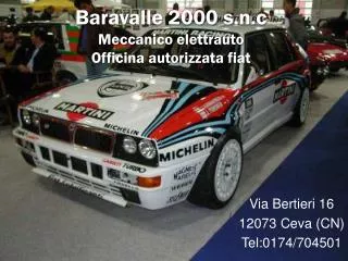 Baravalle 2000 s.n.c Meccanico elettrauto Officina autorizzata fiat