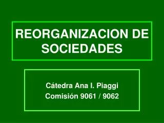 reorganizacion de sociedades
