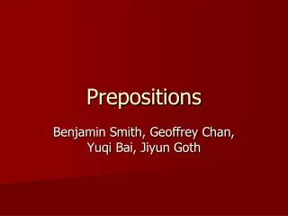 Prepositions