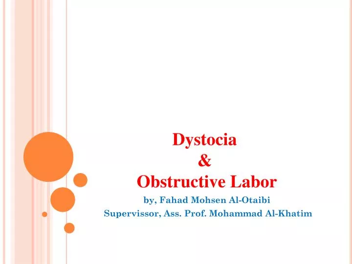 dystocia obstructive labor