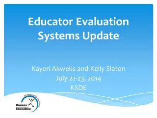 educator evaluation systems update