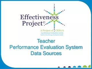 Teacher Performance Evaluation System Data Sources