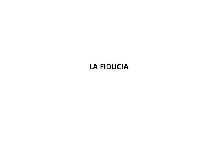 la fiducia