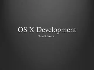OS X Development