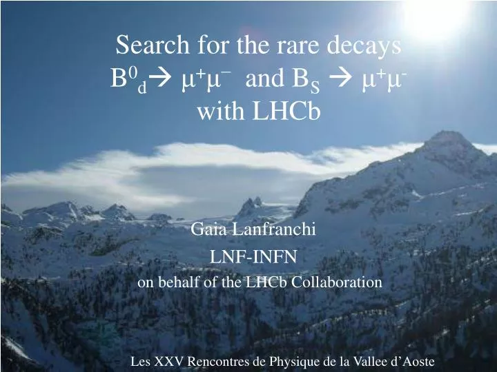 search for the rare decays b 0 d and b s with lhcb