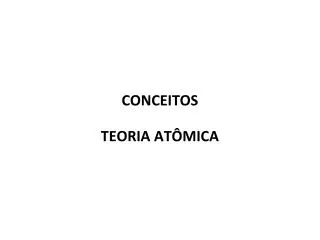 conceitos teoria at mica