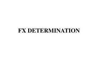 FX DETERMINATION