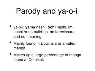 Parody and ya-o-i