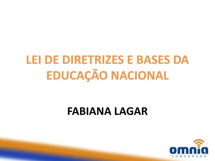 PPT - LEI DE DIRETRIZES E BASES DA EDUCAÇÃO NACIONAL PowerPoint ...